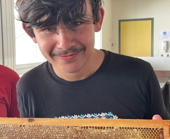 Récolte miel par les 3èmes Prépa-métiers 07