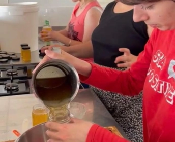 Récolte miel par les 3èmes Prépa-métiers 06